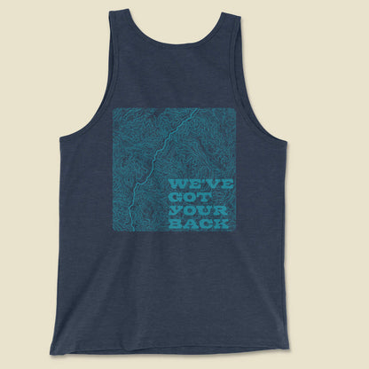 Got Your Back Unisex Tank - Heather Navy