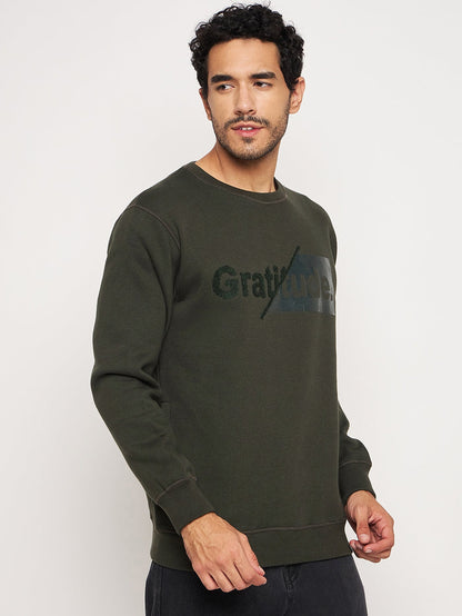 Gratitude Olive Sweat Shirt