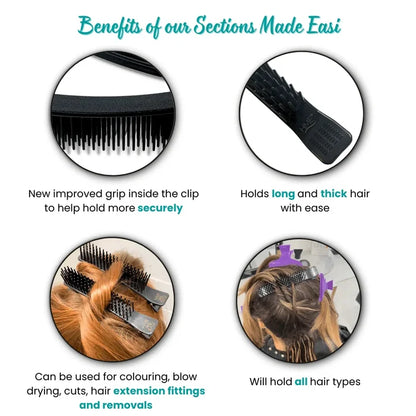 Hair Made Easi Sections Made Easi Comb Clips