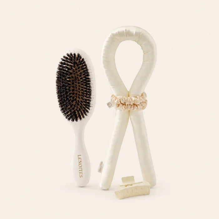 Heatless Curls + Wild Boar Hair Brush Set