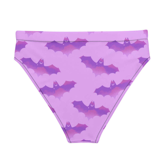 Aensland pastel-goth bikini bottom in pink with bat print and pastel clouds