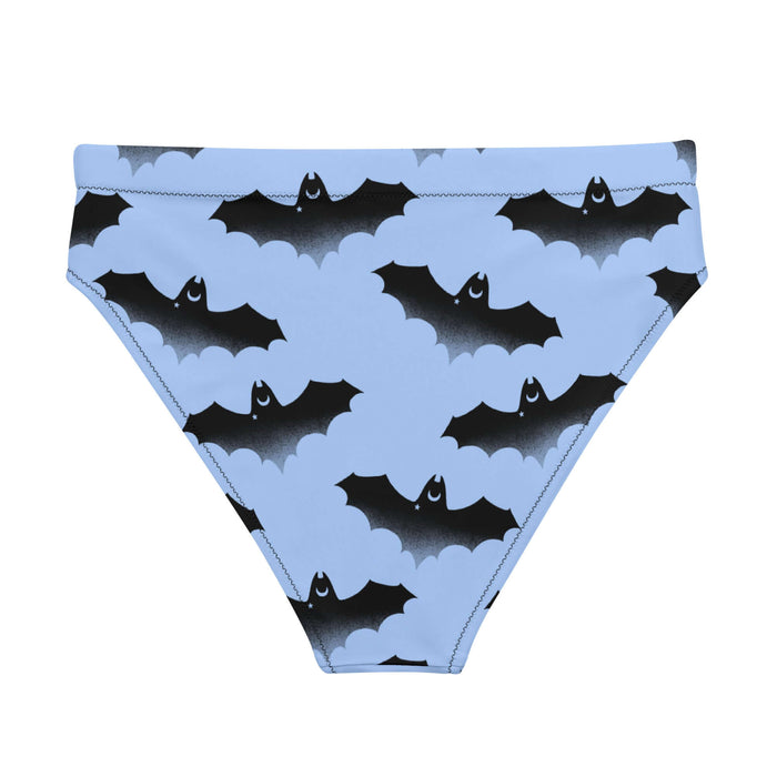 Lilith alternative bikini bottom in blue with bats and crescent moons