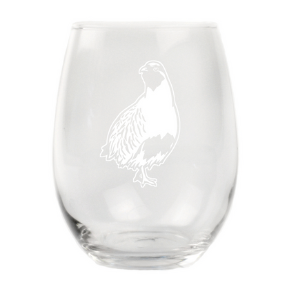 Hungarian Partridge Stemless Wine Glass