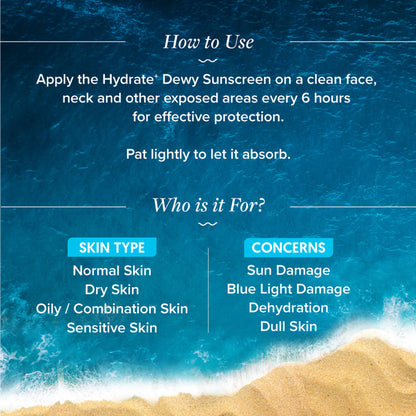 Hydrate+ Dewy Sunscreen 50g (Pack of 2)