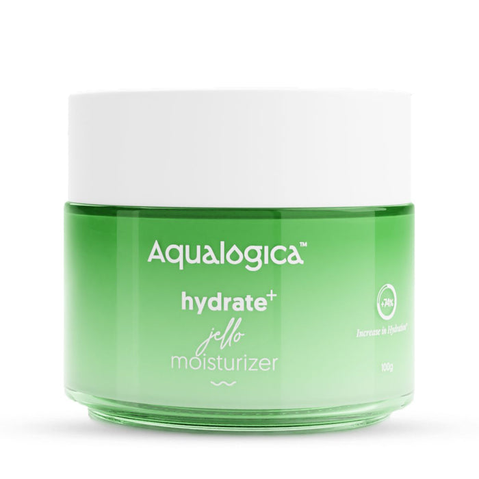 Aqualogica coconut moisturizer in fresh green jar packaging