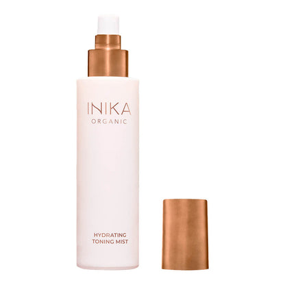 Open bottle of certified organic Hydrating Toning Mist.