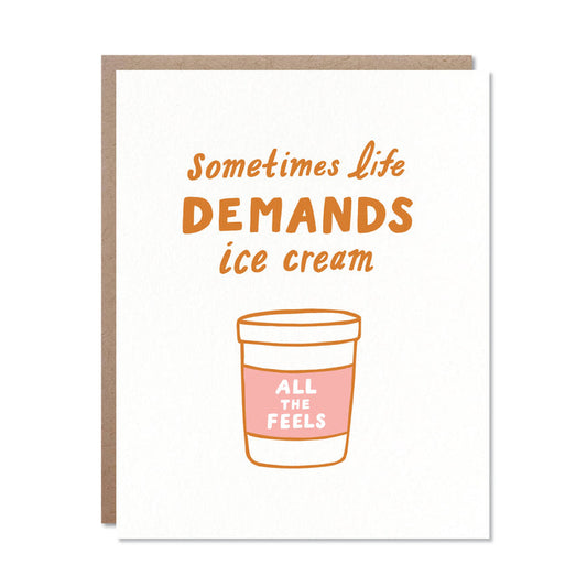 Ice Cream - Encouragement Thinking of You Card