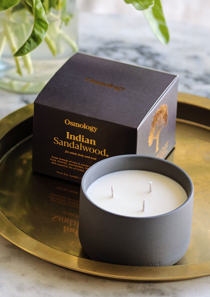 Indian Sandalwood Triple Wick Scented Candle