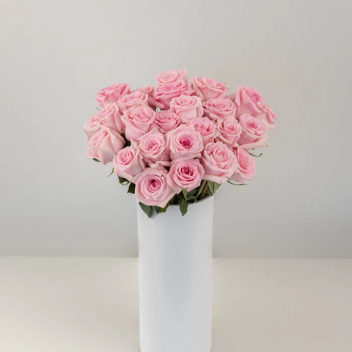 First Light Pink Rose Vase - Image