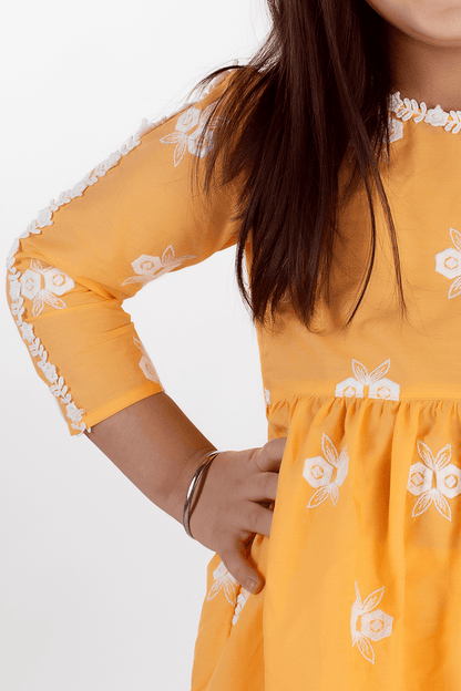 Jolie Supima Cotton Orange Kurta Set
