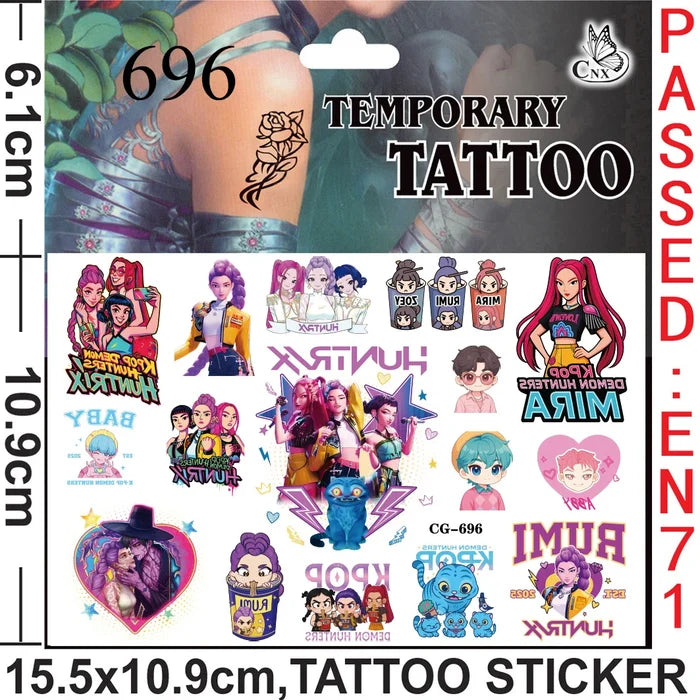 K-POP Desmon Hunters Temporary Tattoo Set