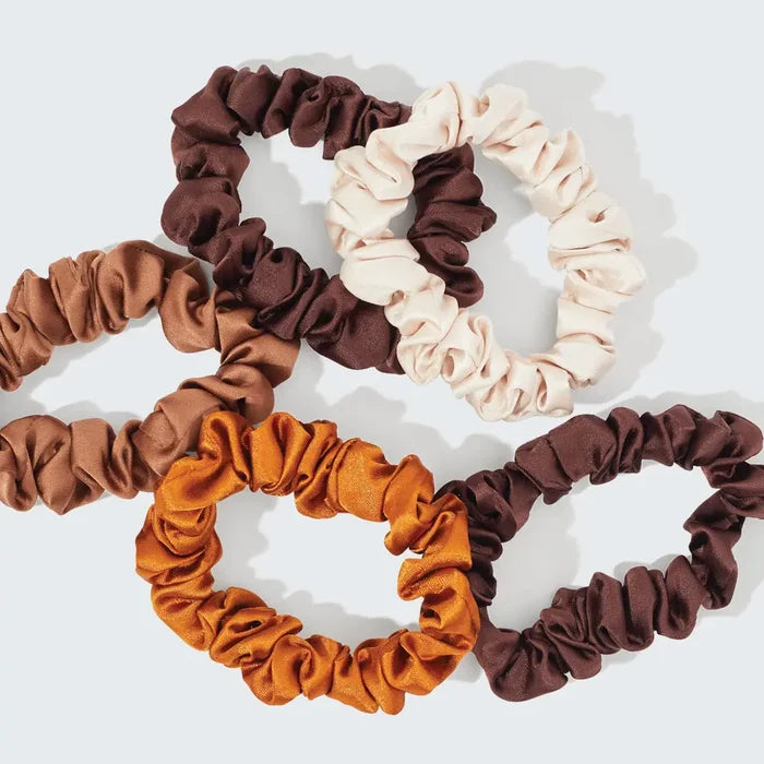 Kitsch Ultra Petitie Satin Scrunchies 5pc Set Sedona