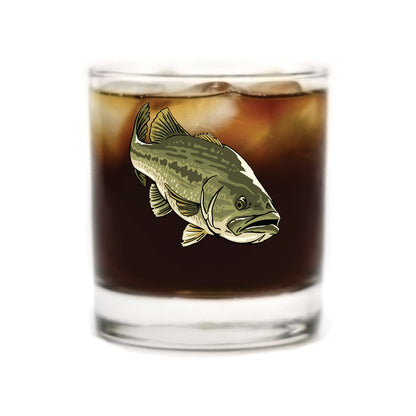 Largemouth Bass Whiskey Glass