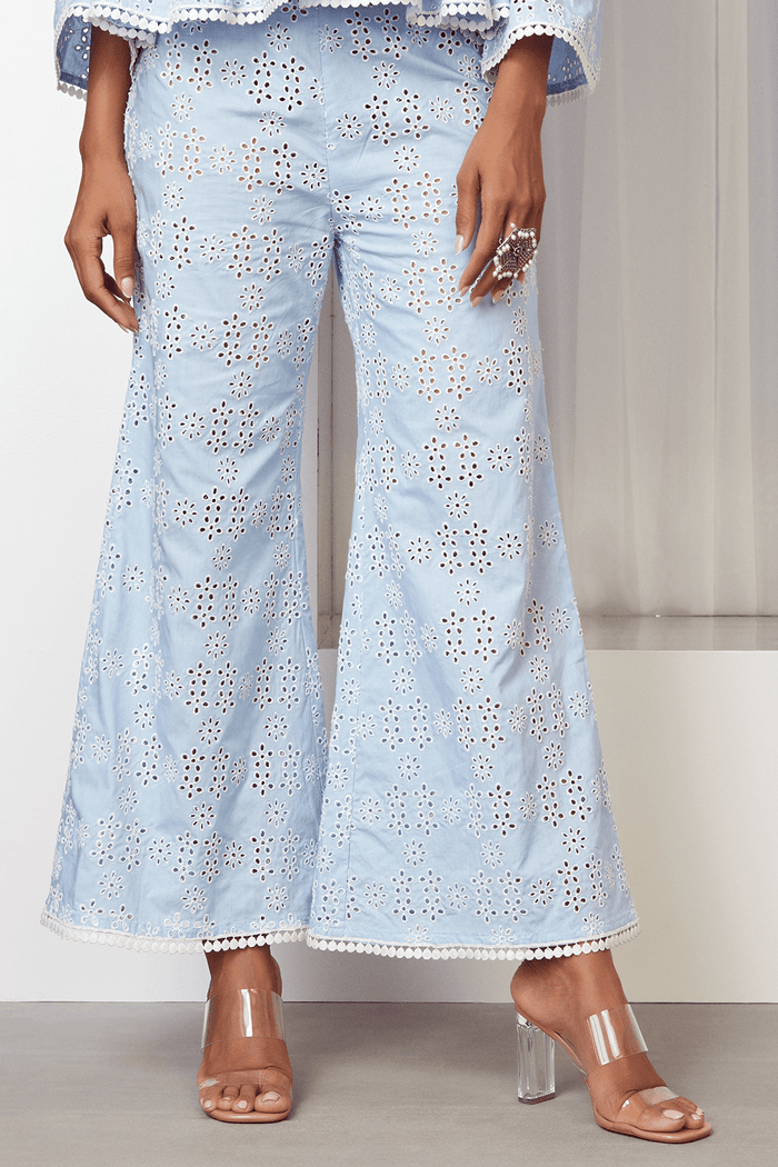 Lea Supima Cotton Light Blue Top Set