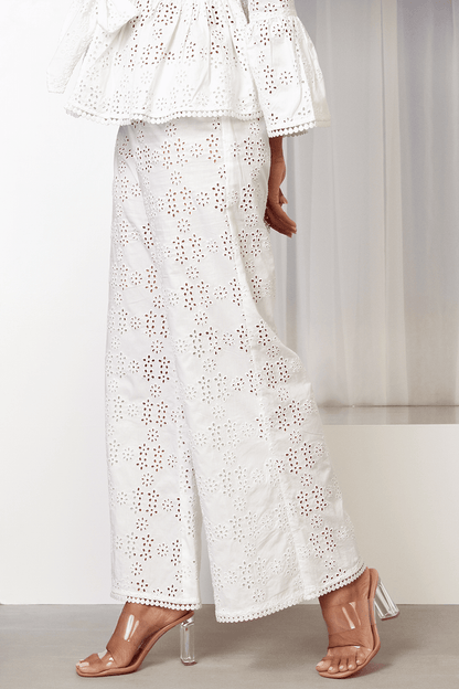 Lea Supima Cotton White Top Set