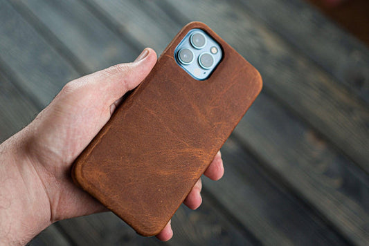 Leather iPhone 13 (6.1") Hard Back Cover