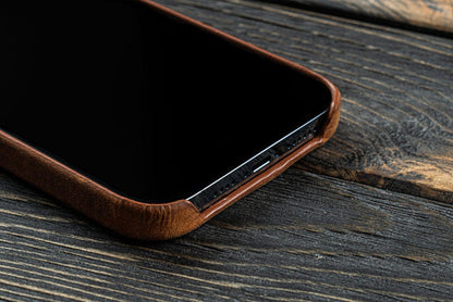 Leather iPhone 13 (6.1") Hard Back Cover