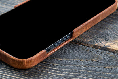 Leather iPhone 13 (6.1") Hard Back Cover