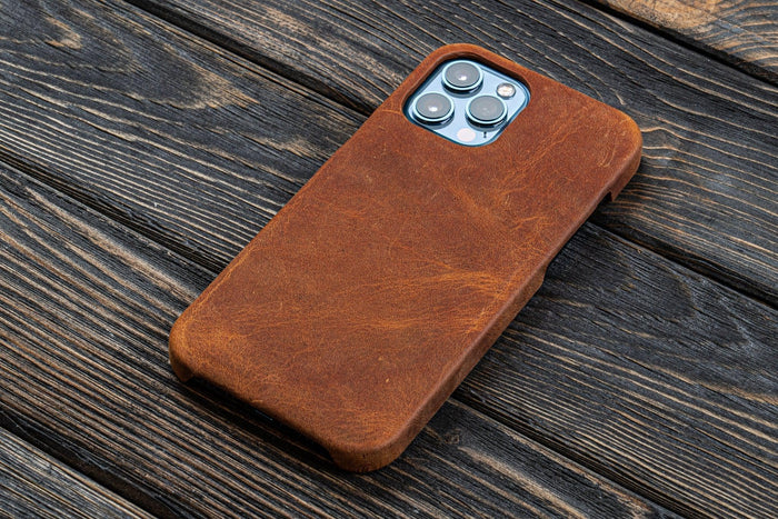 Leather iPhone 13 Pro Max (6.7) Hard Back Cover