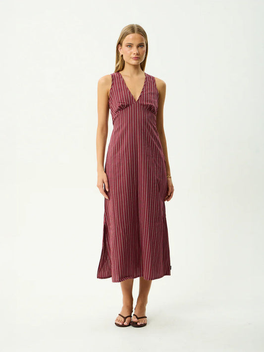 Ledger - Recycled Maxi Dress | Burgundy-Image 1