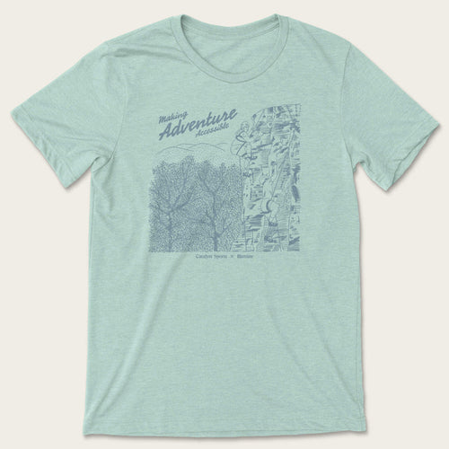 Making Adventure Accessible Tee - Heather Dusty Blue