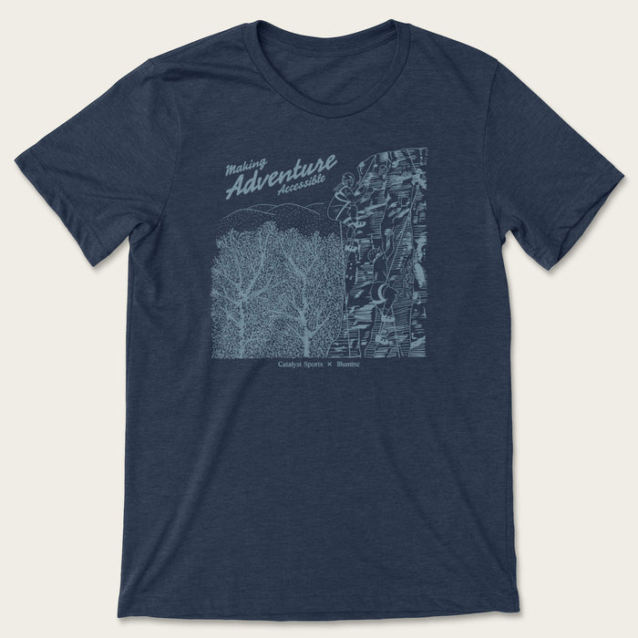 Making Adventure Accessible Tee - Heather Navy