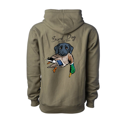 Black Lab with a Mallard / Olive (Premium Heavyweight) / XS