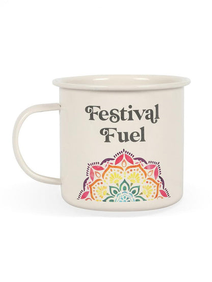 Mandala Enamel Mug | White-Image 2