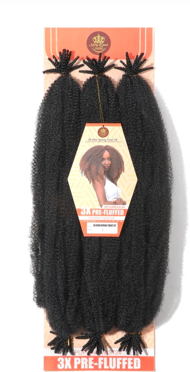 Mary Queen Afro Spring Twist 24"