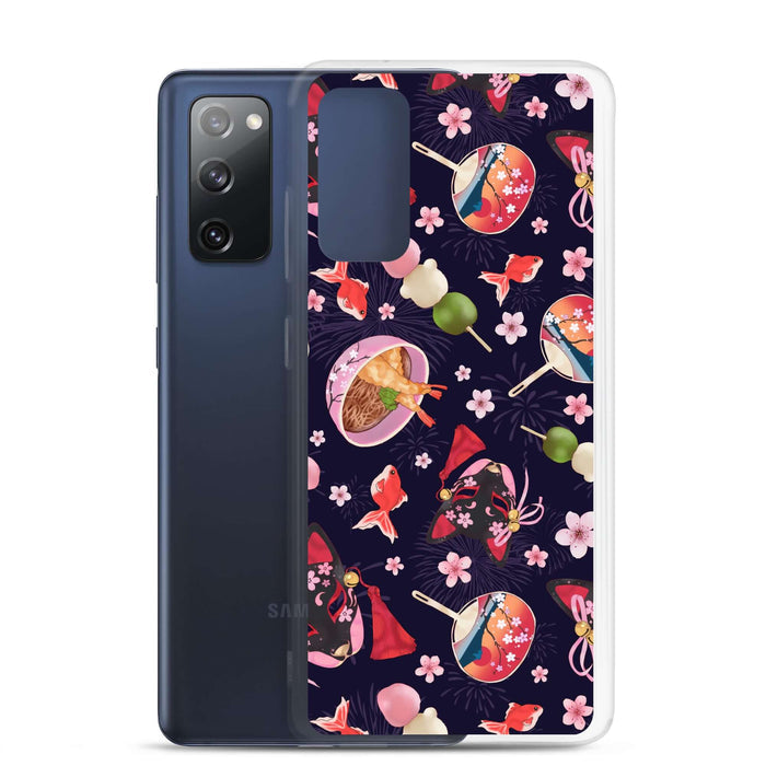 Matsuri Samsung® Clear Case showcases vibrant festival designs, perfect for summer celebrations and phone protection.