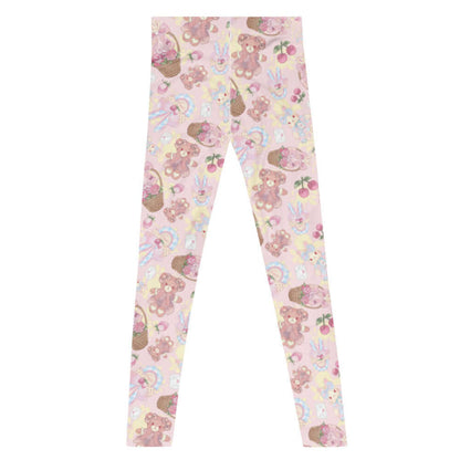 Sweet Teddy kawaii men's leggings in pastel with love letters and pastel hearts