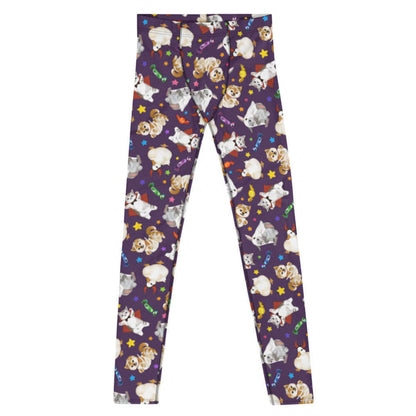 Trick or Treaters alternative men's leggings with devil ducks and vampire kitties