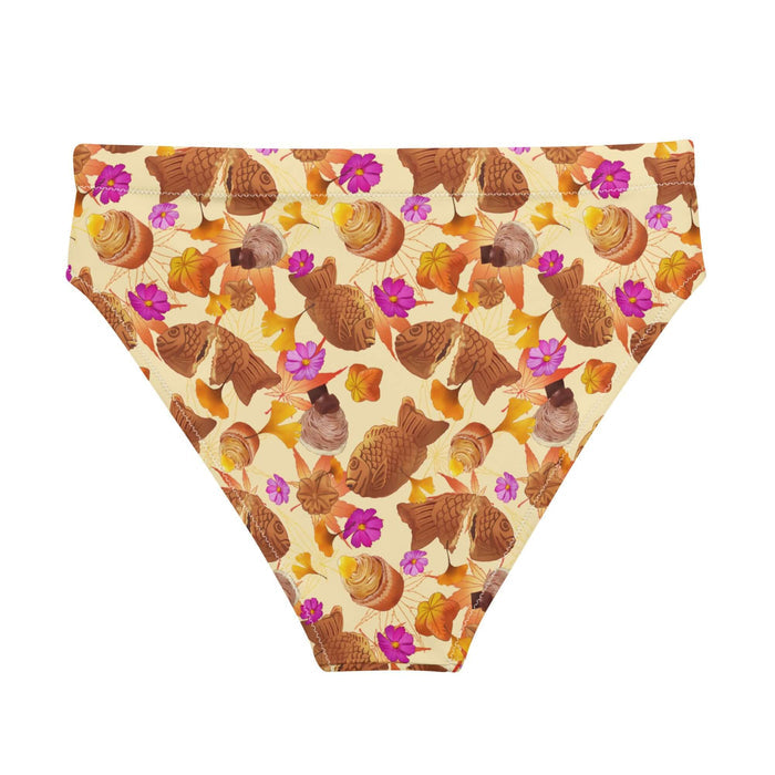 Momiji kawaii high-waisted bikini bottom with mont blanc cupcakes and momiji manju