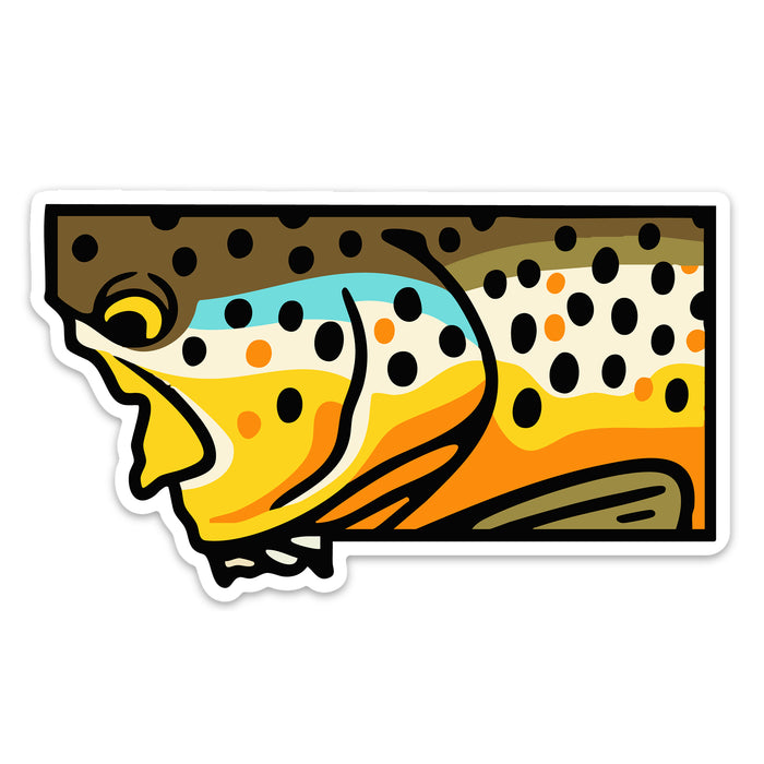 Montana Brown Trout Decal Sticker