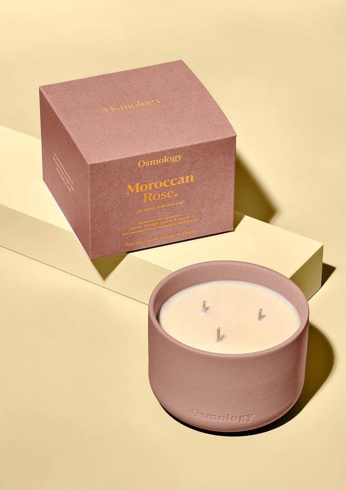 Moroccan Rose Triple Wick Scented Candle