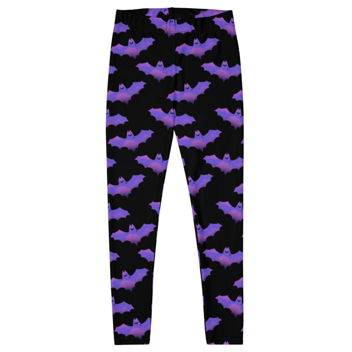 Morrigan alternative leggings in lavender with painterly bats and tiny crescent moons