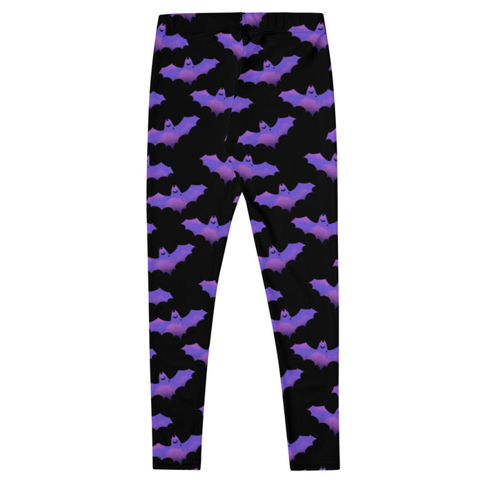 Morrigan gothic leggings in lavender with dusky bats and soft clouds