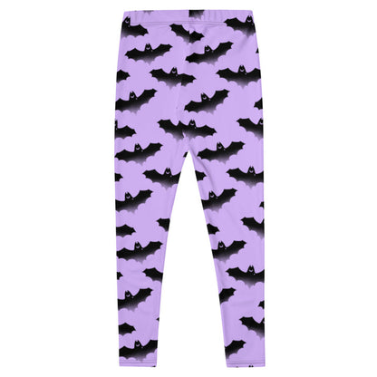 Morrigan alternative leggings in lavender with bats and crescent moons
