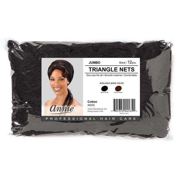Ms. Remi Cotton Triangle Net Jumbo, 12 Count, Black