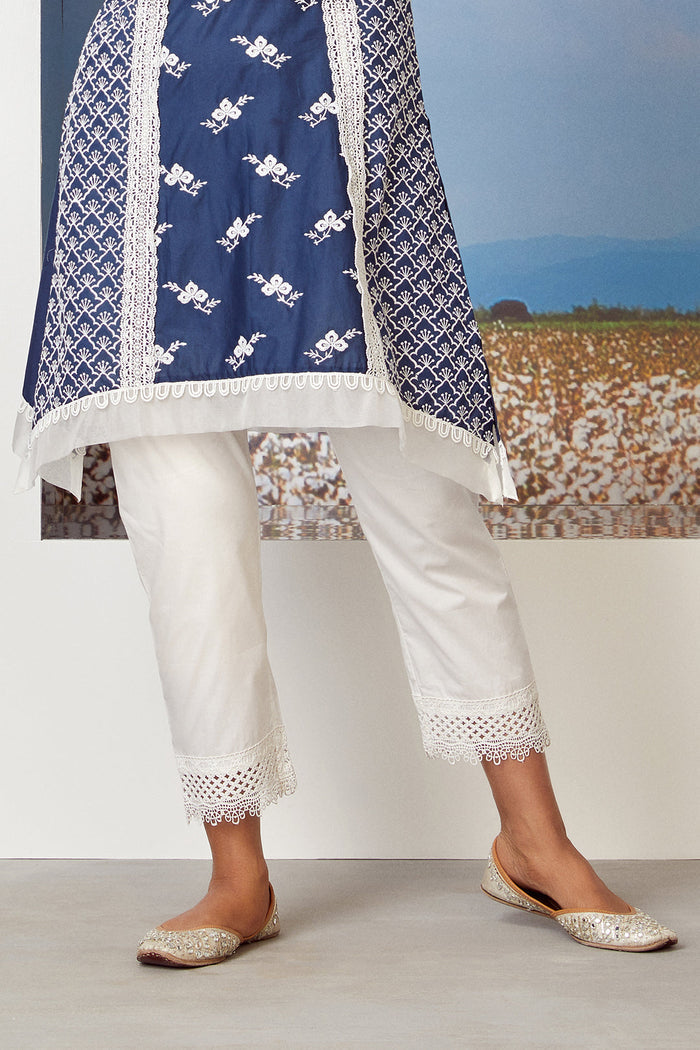 Mulmul Supima Cotton Armada Navy Kurta