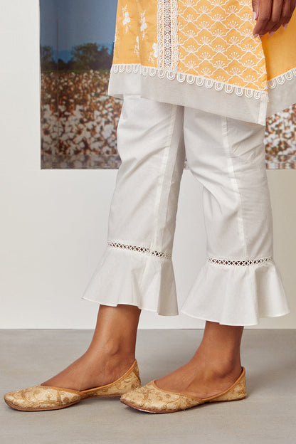 Mulmul Supima Cotton Armada Orange Kurta