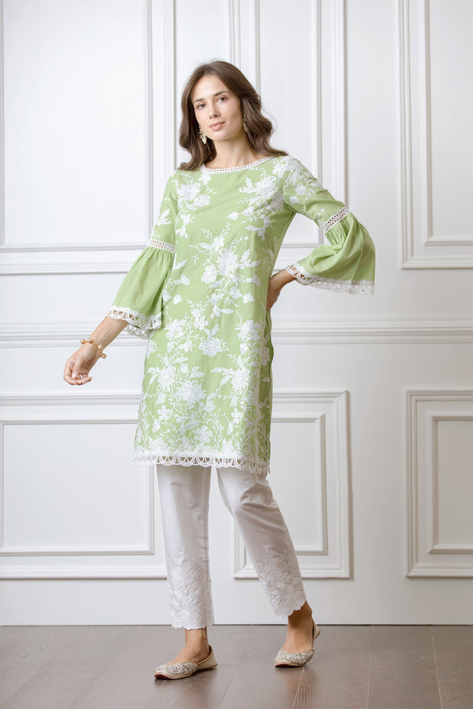 Mulmul Supima Cotton Floral Embroidered Pyajama