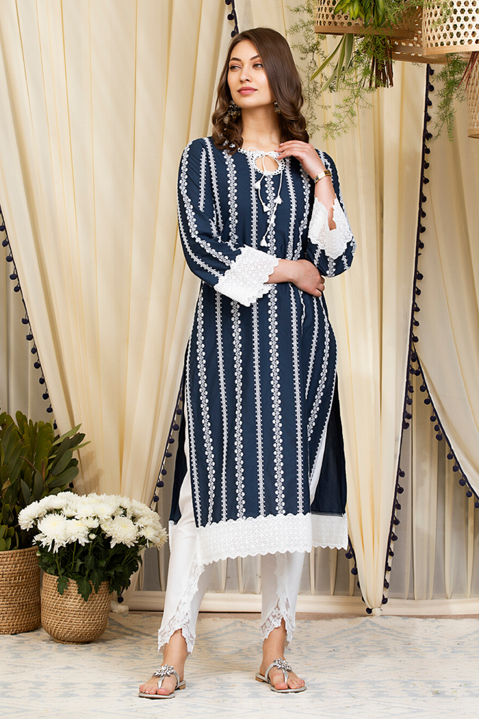 Mulmul Supima Cotton Gianna Kurta