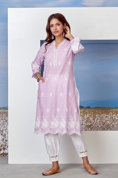 Mulmul Supima Cotton New Harem White Pyajama
