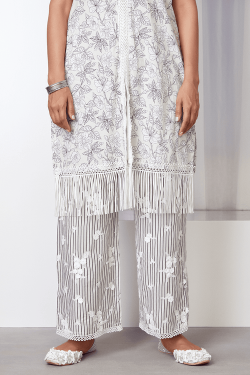 Mulmul Supima Cotton Salone Light Blue Palazzo