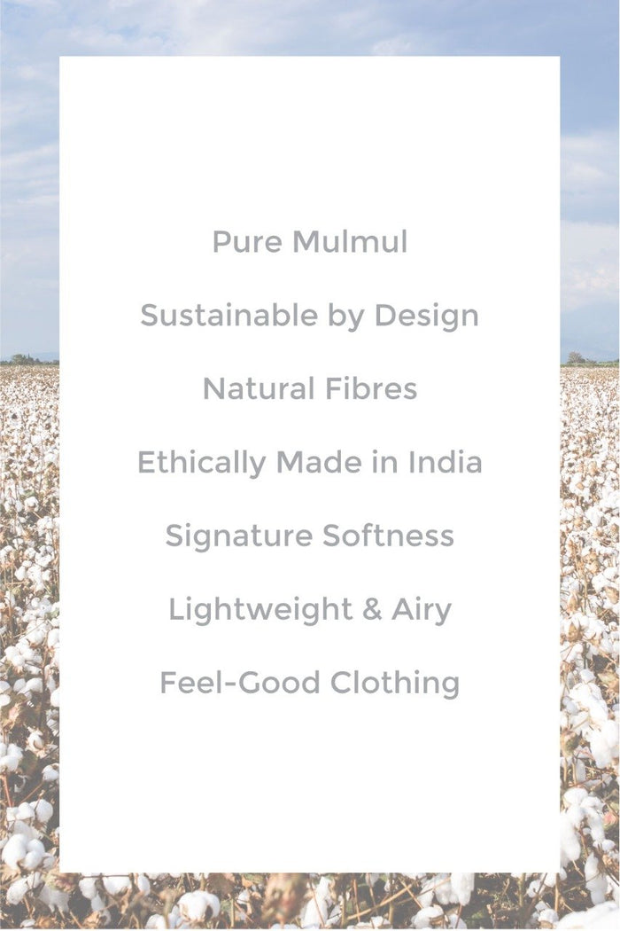 Mulmul Supima Cotton Umbrella Frill White Pyajama