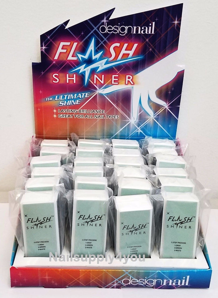 Nail Shiny Buffer - Design Nail Flash Shiner 3 - ways Buffer Block