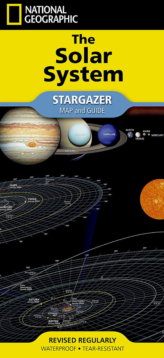 National Geographic The Solar System Stargazer Map and Guide