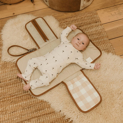 OiOi Nappy Clutch - Beige Gingham