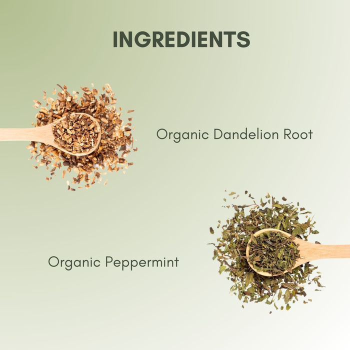 An Ingredient list for Organic Dandelion Tea.